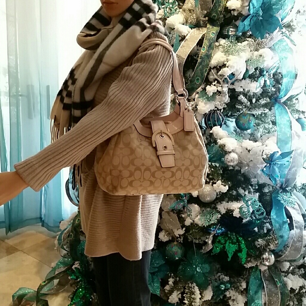PRICE FIRM COACH SIGNATURE LYNN HOBO SHOULDER BAG. - Picture 2 of 8